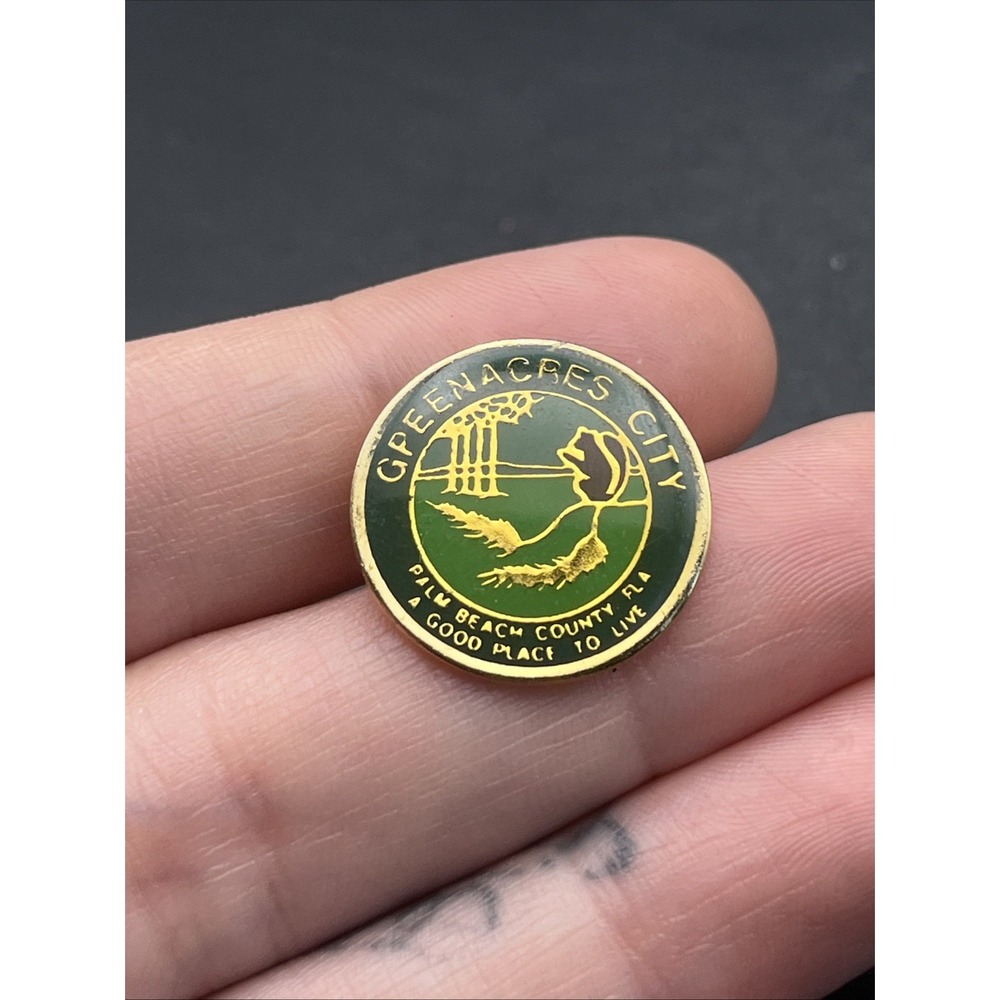 GreenAcres City Palm Beach County Florida A Good Place To Live Lapel Hat Pin
